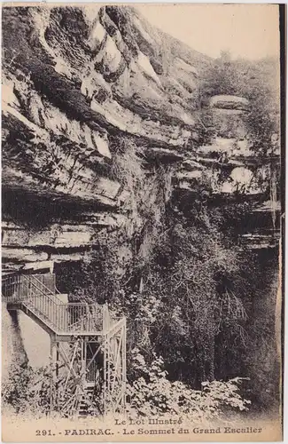 Padirac Gouffre de Padirac. Le Sommet du Grand Escalier. 1918