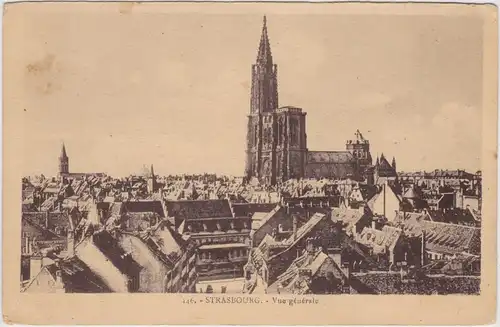 Straßburg Strasbourg Vue générale 1926