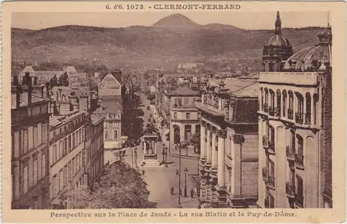 Clermont-Ferrand Panorama: Place de Jaude, rue Blatin, Puy-de-Dome 1926