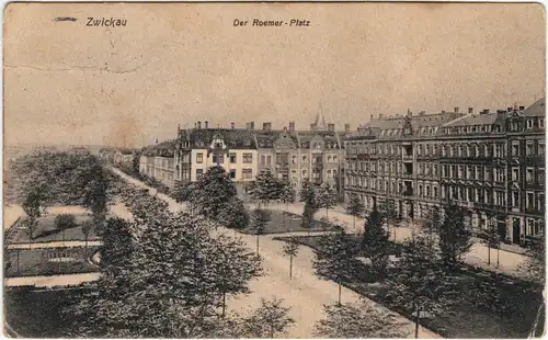 Zwickau Partie am Römer-Platz 1910