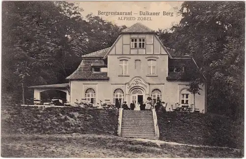Glogau Głogów Bergrestaurant - Dalkauer Berg Ansichtskarte Schesien 1911