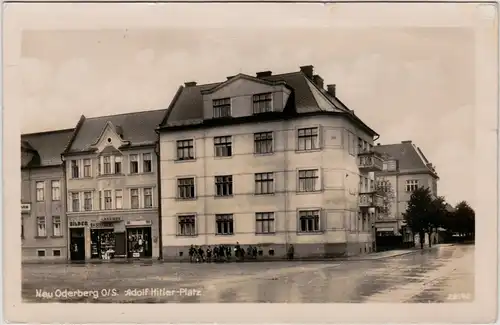 Neu Oderberg-Oderberg Nový Bohumín Bohumín (Bogumin) Adolf Hitler Platz - Geschäfte 1940