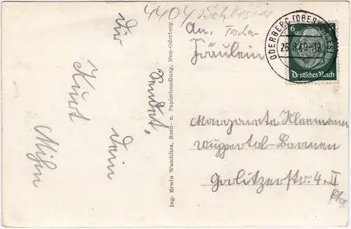 Neu Oderberg-Oderberg Nový Bohumín Bohumín (Bogumin) Adolf Hitler Platz - Geschäfte 1940