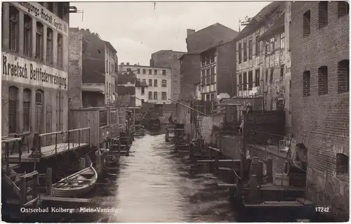 Kolberg Kołobrzeg Klein Venedig  - Bettfederreinigung 1929