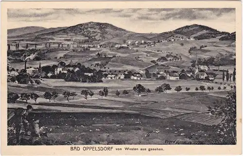 Bad Oppelsdorf Opolno Zdrój Blick von Westen 1924