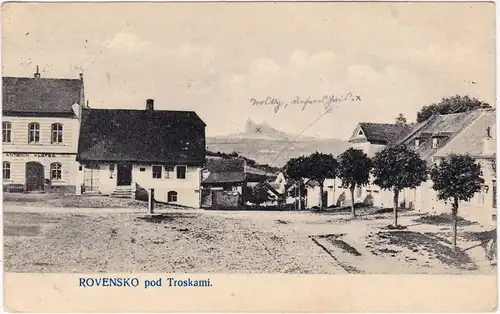 Rowensko bei Turnau Rovensko pod Troskami Straßenpartie 1926