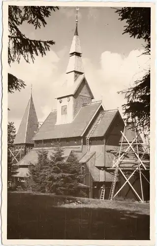 Gustav-Adolf-Stabkirche, Hahnenklee-Goslar - Gerüst (Privatfoto) 1929