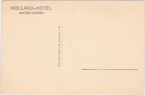 Baden-Baden Holland-Hotel 1926