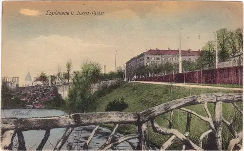 Metz Esplanade und Justizpalast 1915