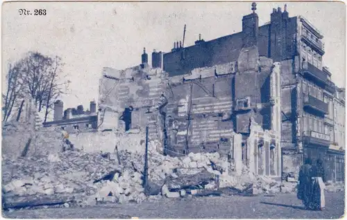  zerstörte Straße (Erster Weltkrieg - Frankreich) 1917