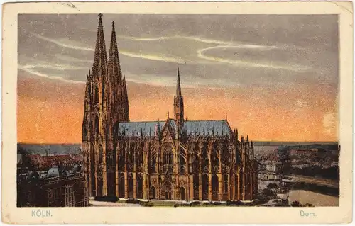 Köln Colonia Agrippina / Coellen / bis 1919 auch Cöln Partie am Dom 1923