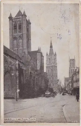 Gent Ghent (Gand) Les Trois Tours 1915