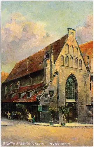 Nürnberg Bratwurst-Glöckchen (Künstlerkarte) 1914