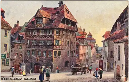 Ansichtskarte Nürnberg Albrecht-Dürer-Haus Künstlerkarte 1912