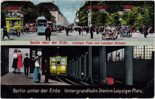 Mitte-Berlin Leipziger Strasse und Leipziger Platz - U-Bahnstation - 2 Bild 1909