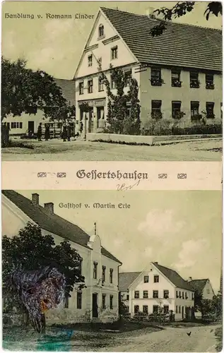 Gessertshausen 2 Bild Warenhandlung und Gasthof 1928