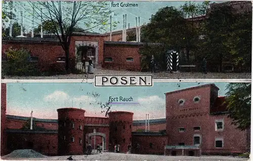 Posen Poznań Fort Rauch und Fort Grolman 1916