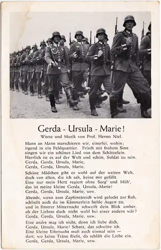  Soldaten  - Zweiter Weltkrieg - Liedtext Gerda - Ursula - Marie ! 1941
