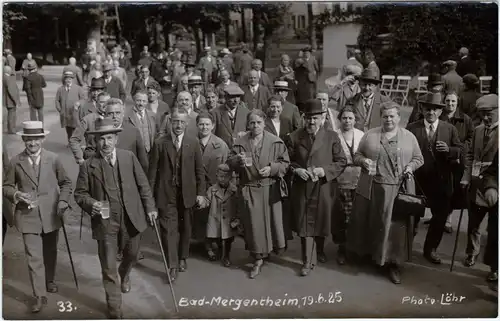 Bad Mergentheim Gruppe in den Kuranlagen (Privataufnahme) 1925