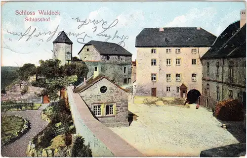 Waldeck (am Edersee) Schlosshof 1907