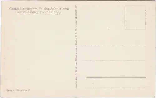 Getrudsburg (Wendaland) Gottesdienstraum in der Schule 1930