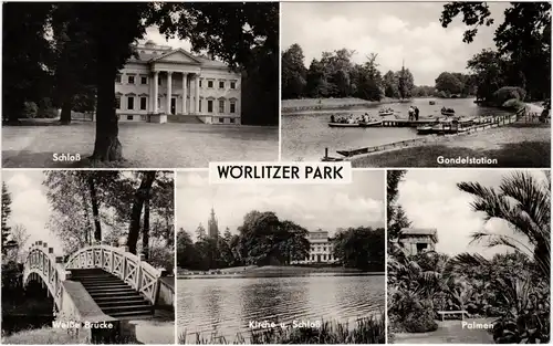 Wörlitz Oranienbaum-Wörlitz Mehrbildkarte des Wörlitzer Park  b Dessau 1967