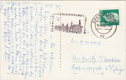 Pillnitz Schloss und Elbdampfer  Ansichtskarte b Dresden 1962