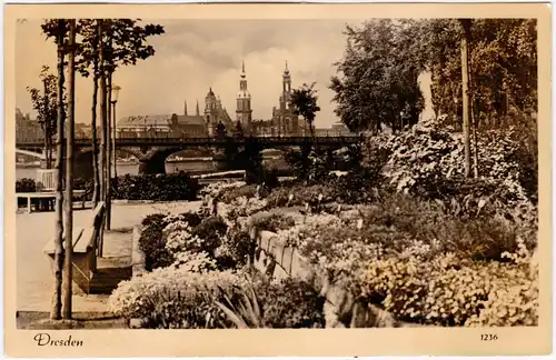 Altstadt Dresden Fotokarte Dresden vor   Zerstörung, Elbweg Neustädter Seite 195