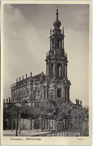 Innere Altstadt Dresden Drježdźany Hofkirche Ansichtskarte 1956