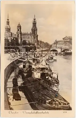 Ansichtskarte Innere Altstadt-Dresden Dampferanlegestelle 1959