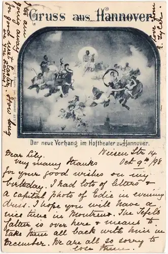 Hannover Neuer Vorhang im Hoftheater 1898