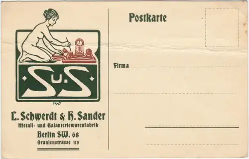 Berlin L. Schwerdt & H. Sander - Metall-  und Galanteriewarenfabrik 1915