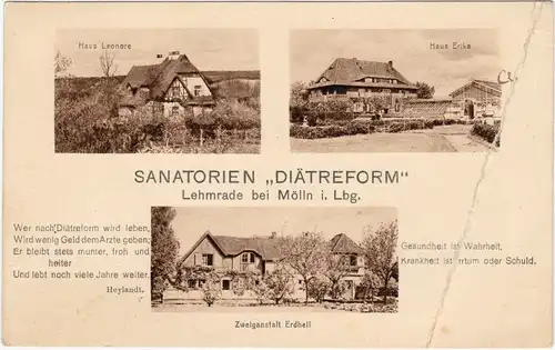 Lehmrade 3 Bild: Sanatorien Diätreform 1928