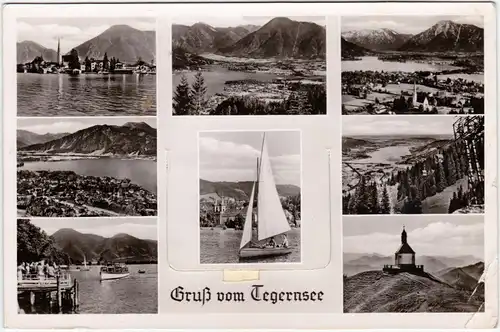 Ansichtskarte Bad Wiessee Leporello Mehrbildkarte Tegernsee 1959 Leporello