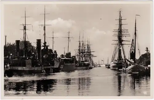 Kolberg Kołobrzeg Im Hafen 1932