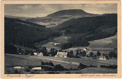 Königswalde (Erzgebirge) Blick auf die Stad 1930