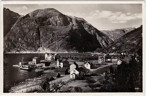 Eidfjord Blick auf die Stadt 1933
