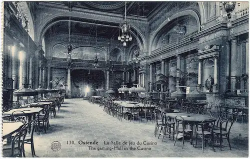 Ostende Oostende Casino - La salle de Jeux 1914