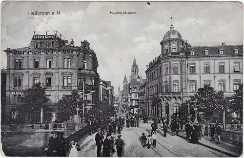 Heilbronn Kaiserstrasse - belebt 1910