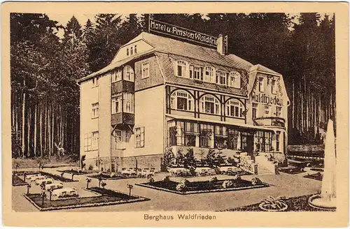 Masserberg Berghaus Hotel Waldfrieden 1922