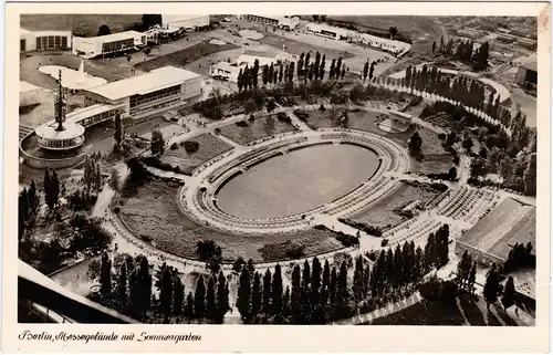 Charlottenburg-Berlin Messegelände mit Sommergarten - Luftbild 1953