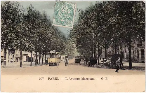 Paris L&#039;Avenue Marceau 1906