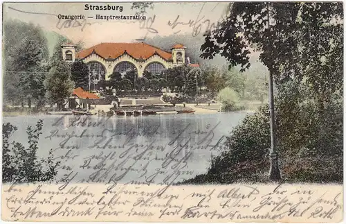 Straßburg Strasbourg Orangerie - Hauptrestauration 1905