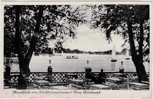 Grunewald-Berlin Havelblick vom Schildhornerrestaurant 1934