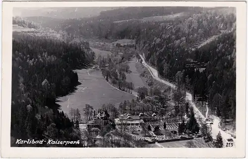Karlsbad Karlovy Vary Kaiserpark - Restauration 1936