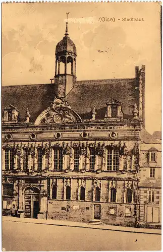 Ansichtskarte CPA Oise Noyon Stadthaus 1916