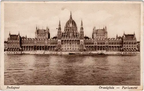 Budapest Országház Ansichtskarte Magyar 1929