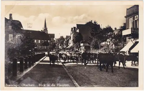 Braunlage Blick in die Hauptstraße 1930