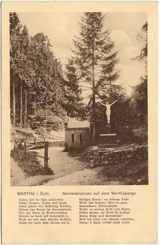 Wartha Bardo Marienbrunnen auf dem Warthaberge 1909