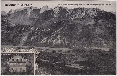 Oberaudorf 2 Bild: Brünnstein und Brünnsteinhaus 1916